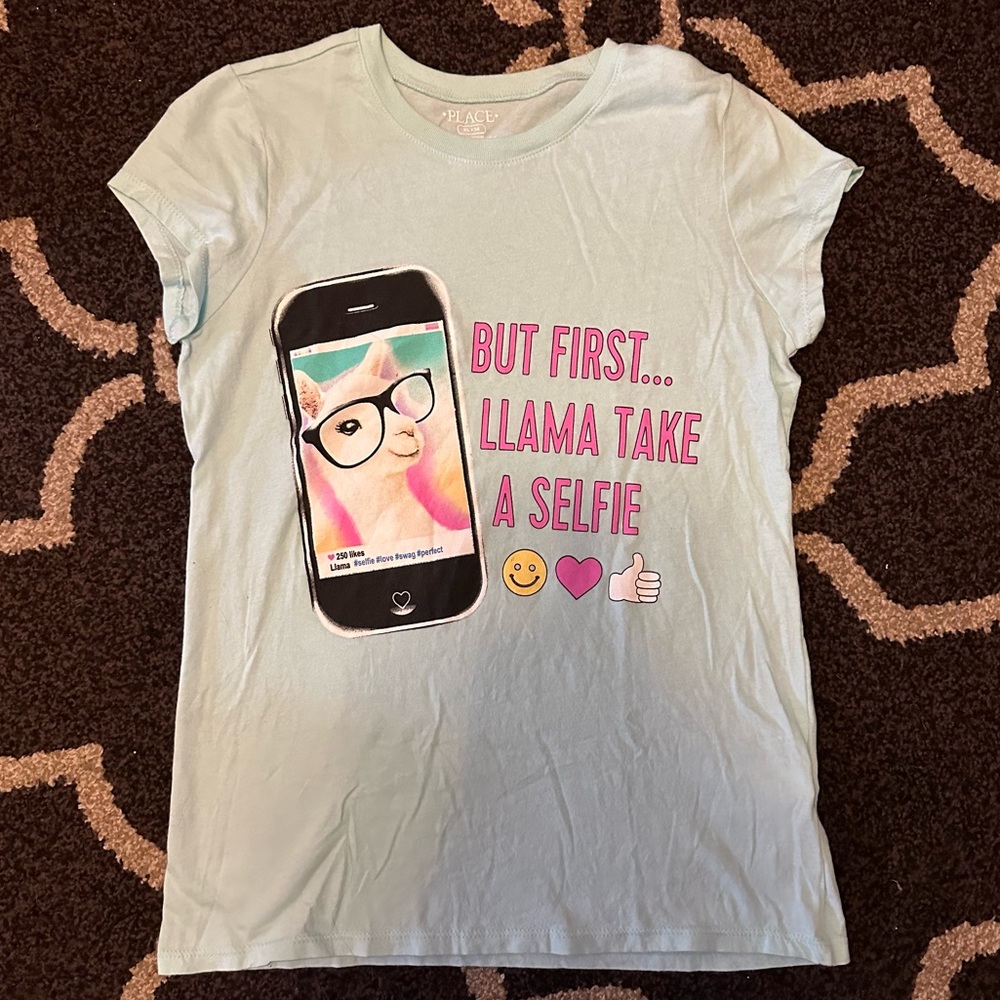 Girl’s XL Children’s Place Llama T-Shirt